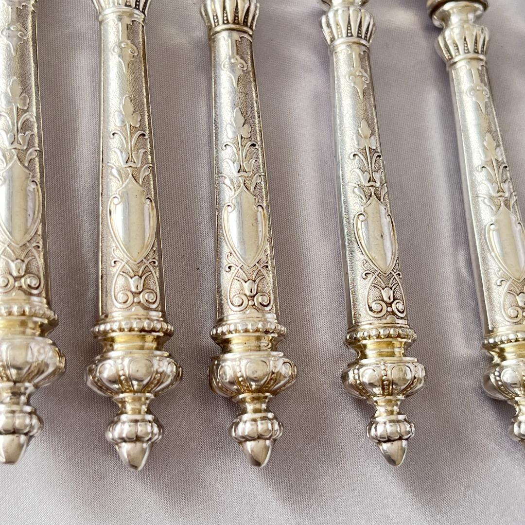 【英国】 デザート/フルーツセット ナイフ/フォーク 12本トレー