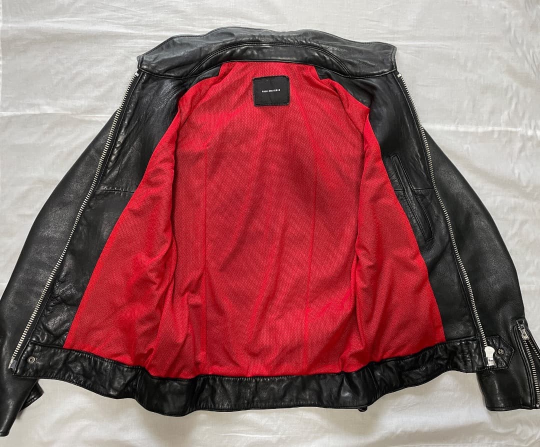 ナノユニバース シープスキン 羊革 シングス ライダースジャケット