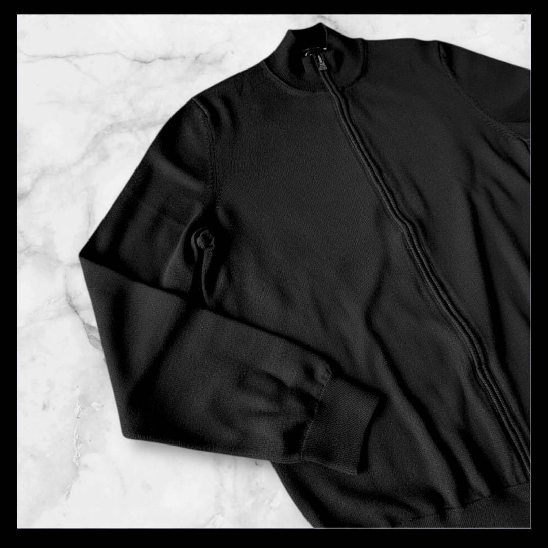 BOSS ボス　ドライバーズニット　ジップアップ カーディガン メリノウール