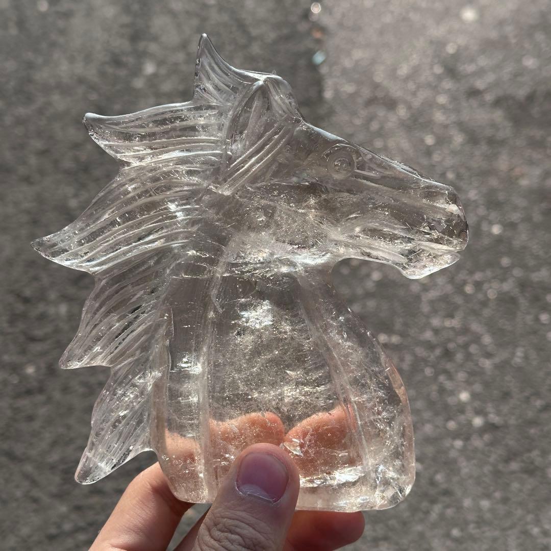 天然石 水晶のユニコーン　置物　ご購入前に在庫確認必要G.220