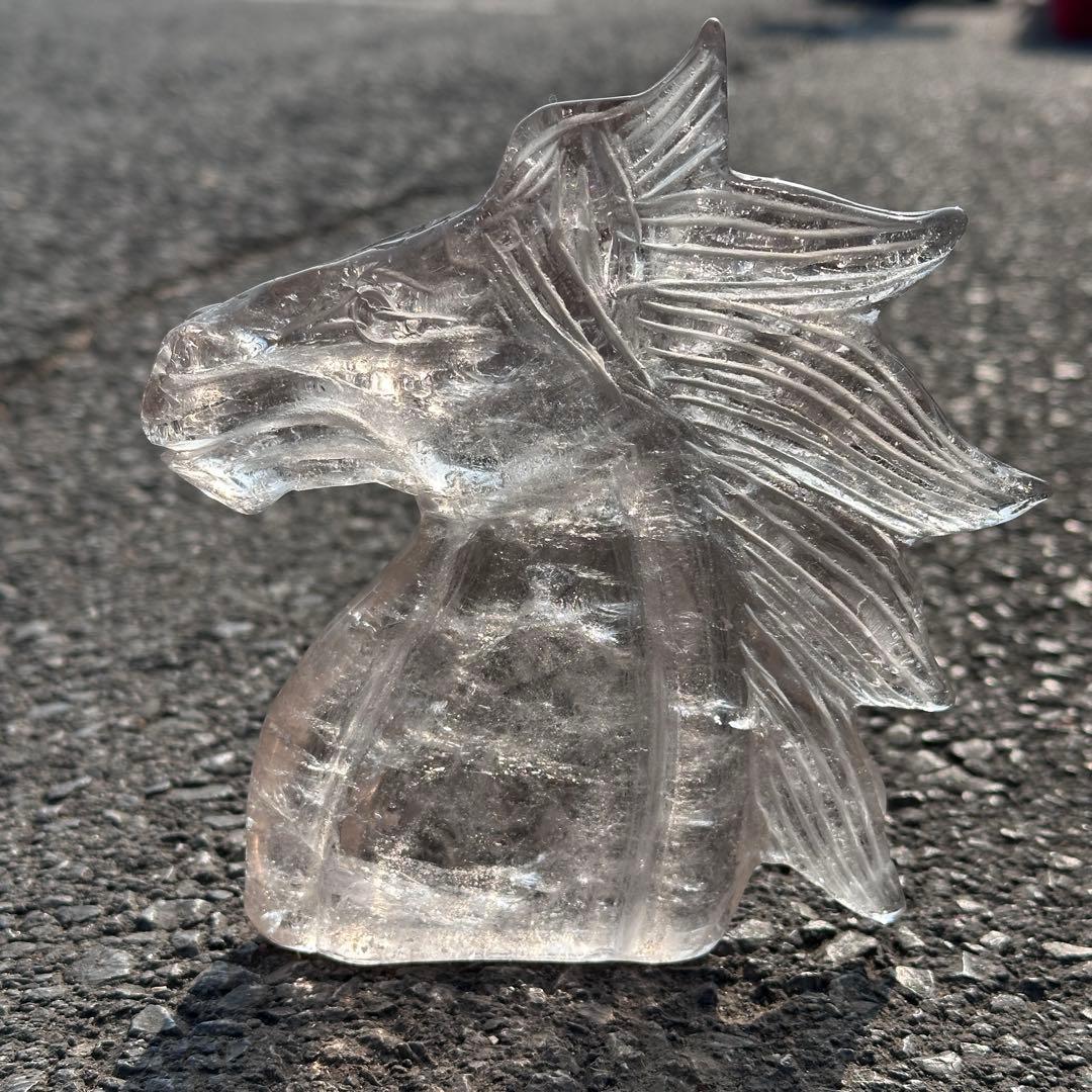 天然石 水晶のユニコーン　置物　ご購入前に在庫確認必要G.220