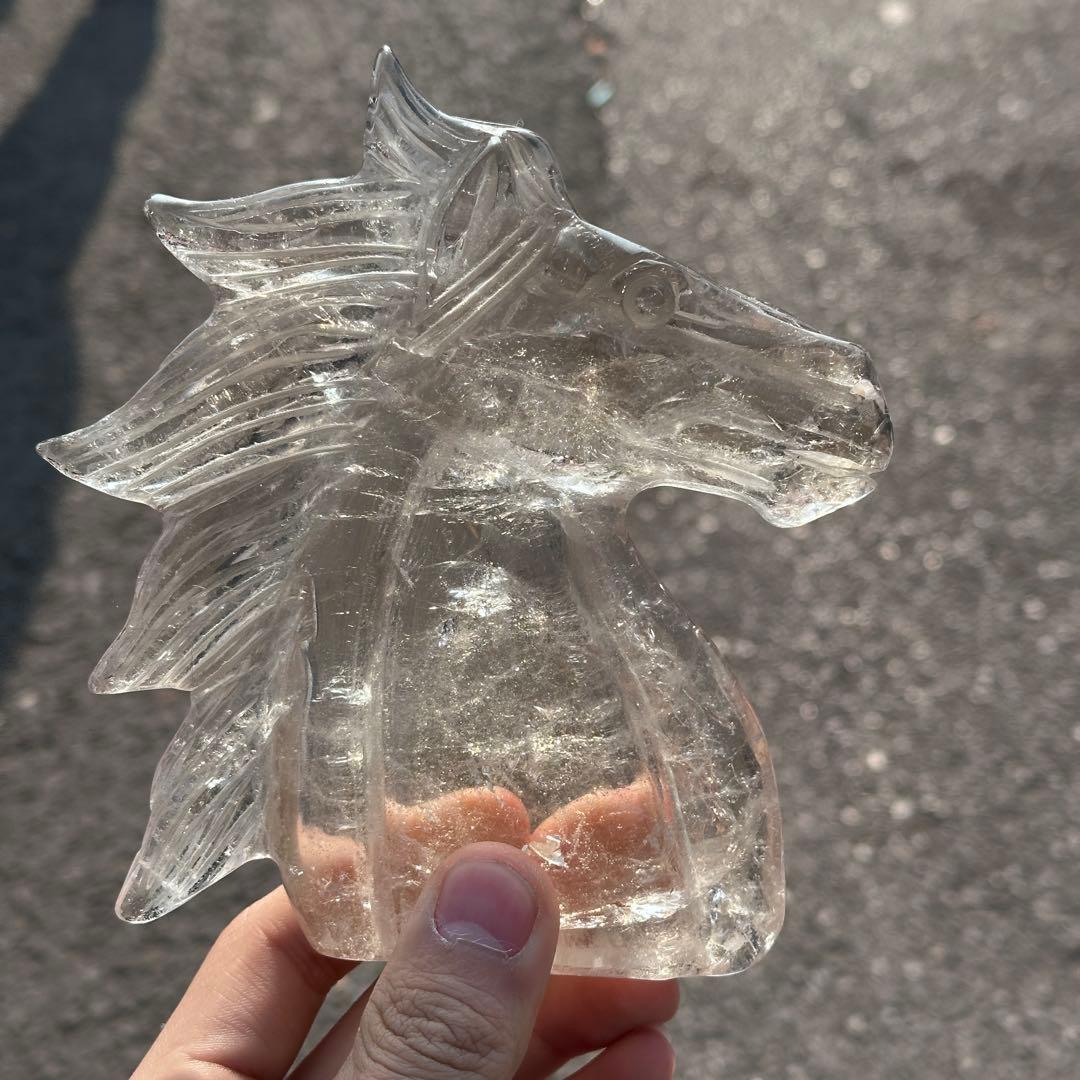 天然石 水晶のユニコーン　置物　ご購入前に在庫確認必要G.220