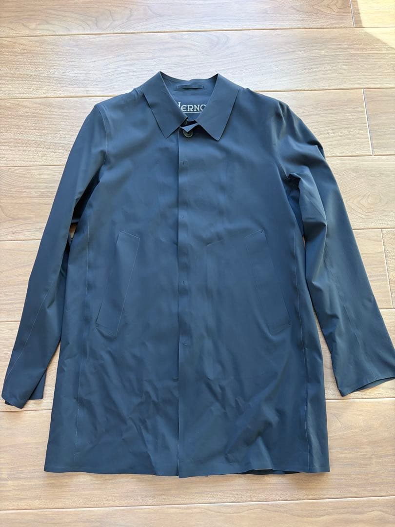 国内正規品　HERNO ヘルノ　ステンカラーコート ネイビー 50