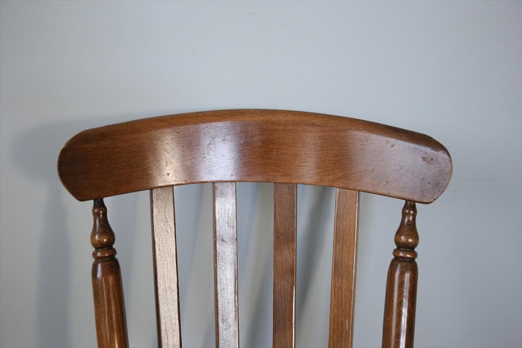 英国アンティーク木製キッチンチェア/ダイニングイス椅子/飾り棚(91-115-2