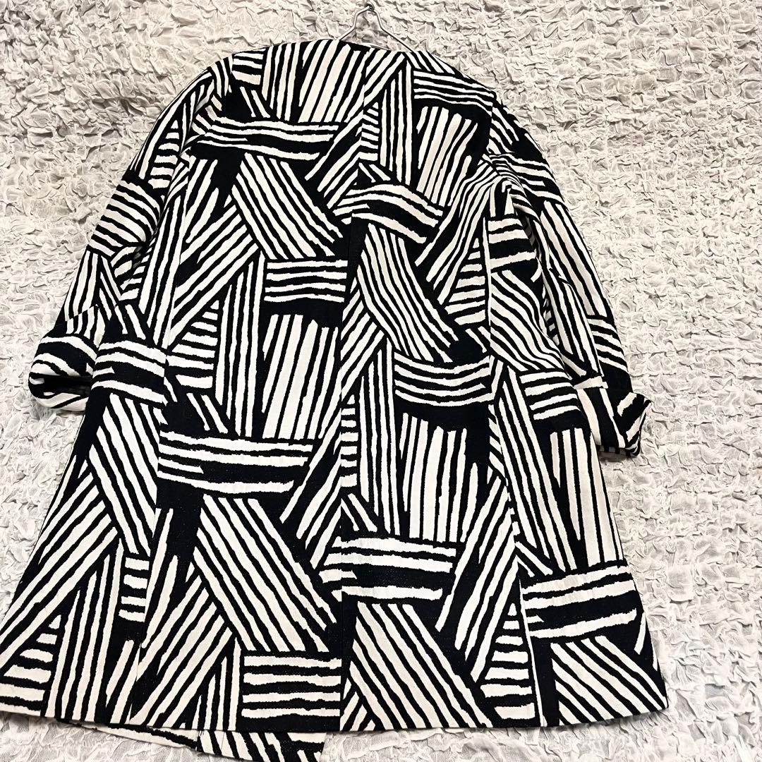 美品【ヒロココシノ ヒロコビス】2way ジャガード 中綿ライナー ロングコート