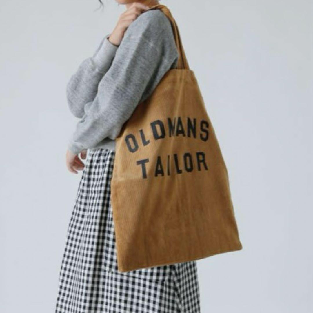 オールドマンズテーラー コーデュロイ ロゴプリント トート バッグ