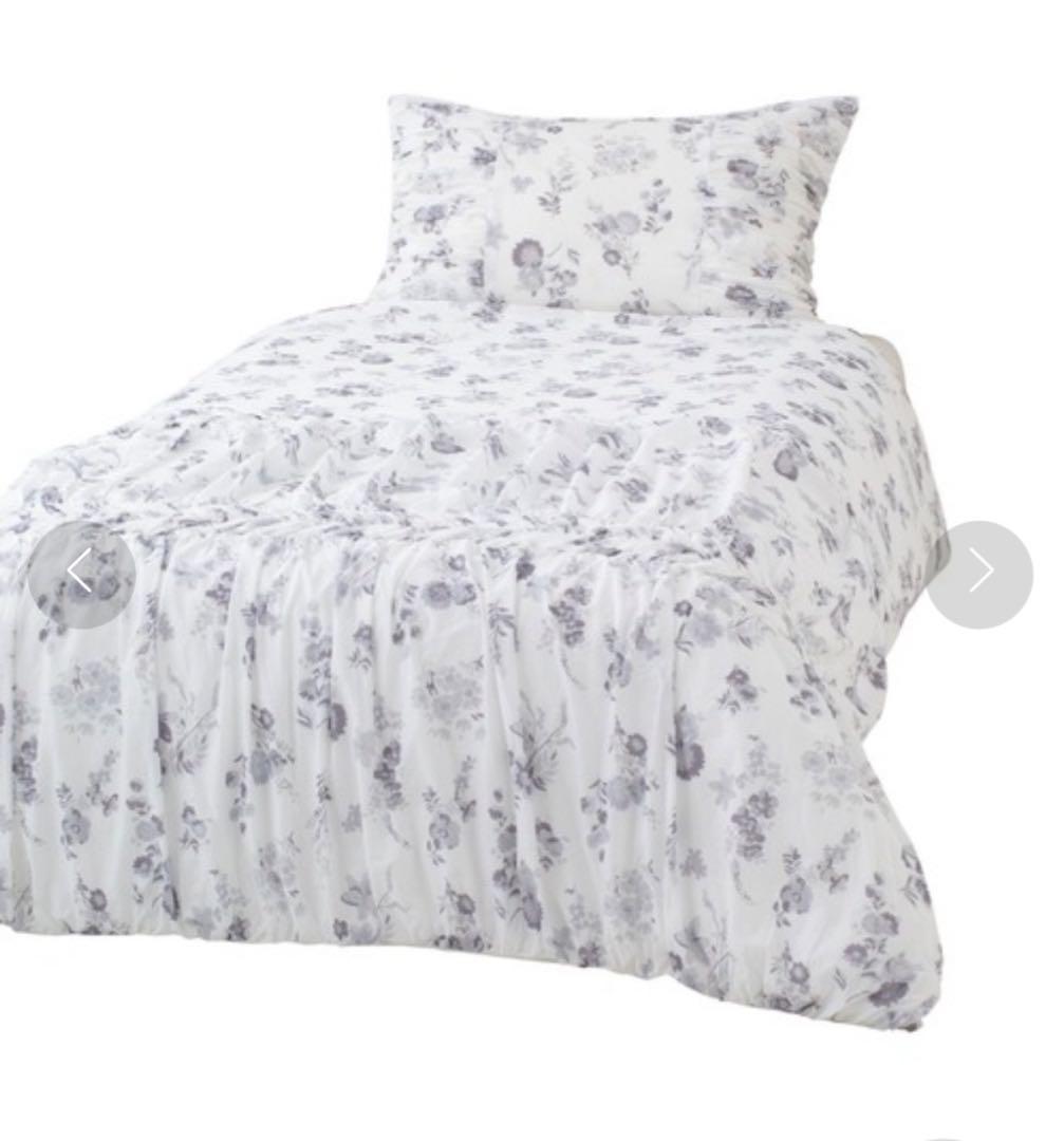 新品未開封 フランフラン シェティ掛け布団カバー グレー ダブル