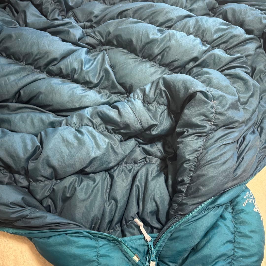 美品モンベル800FPU.L.スーパースパイラルダウンハガー#3 R/ZIP緑