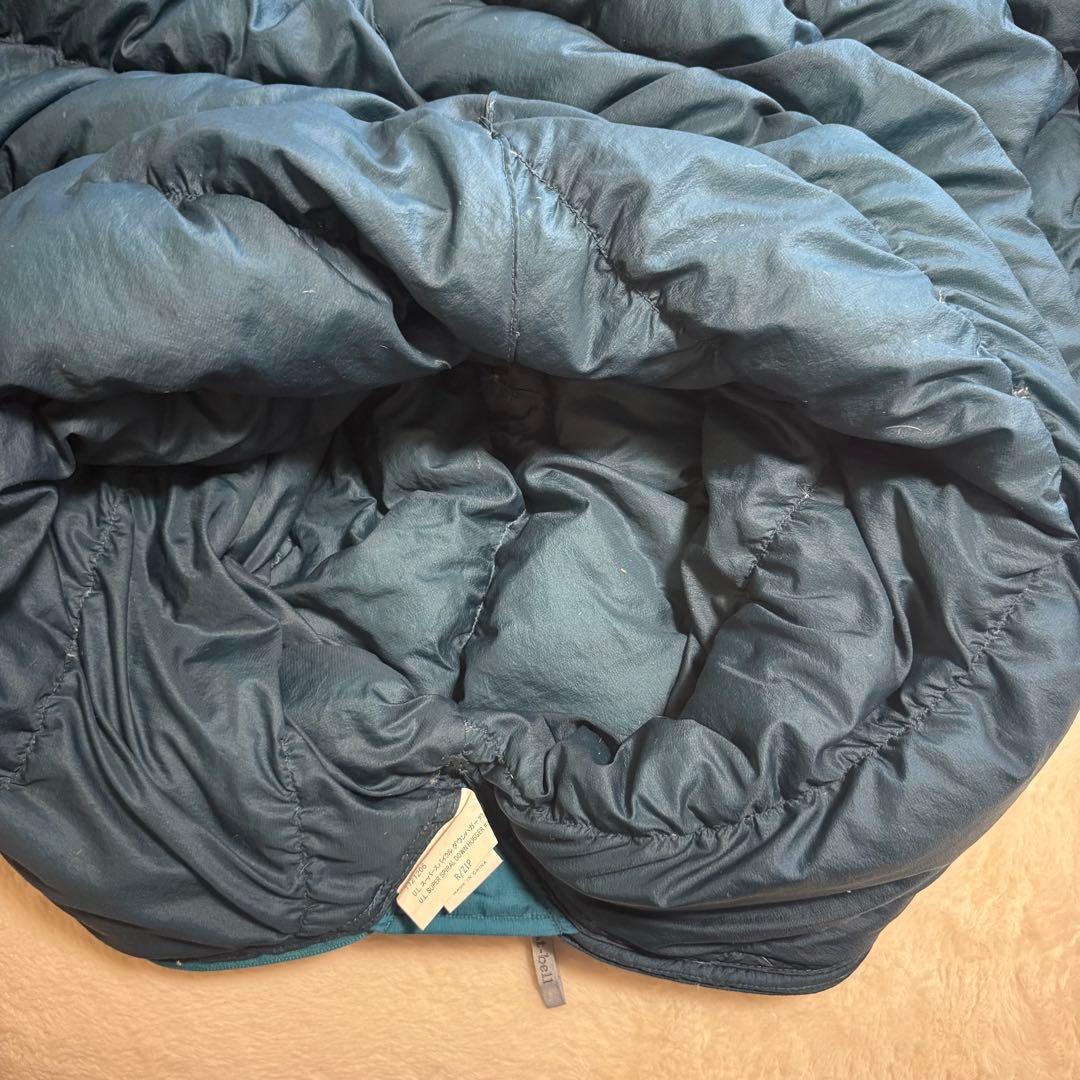 美品モンベル800FPU.L.スーパースパイラルダウンハガー#3 R/ZIP緑