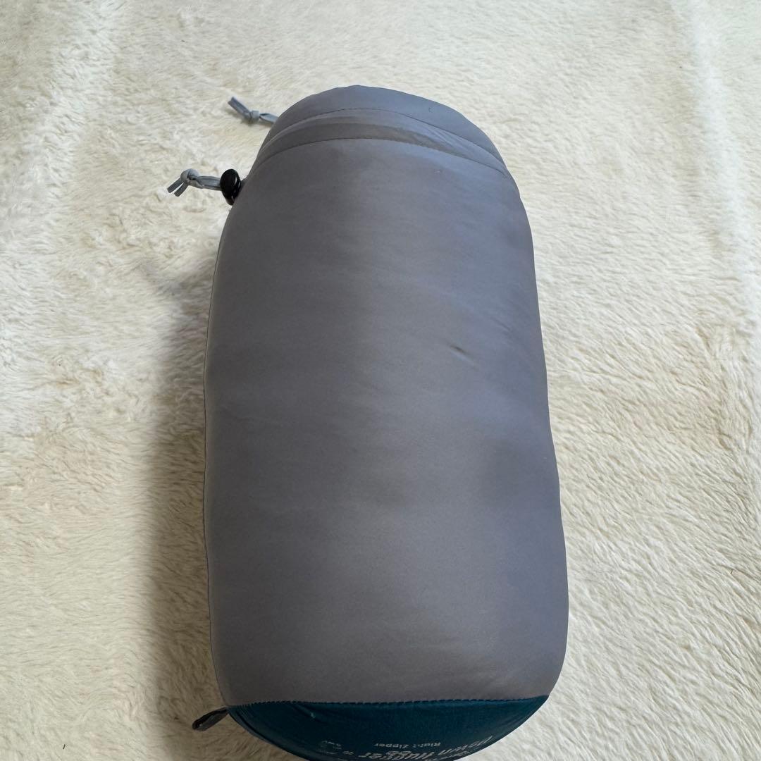 美品モンベル800FPU.L.スーパースパイラルダウンハガー#3 R/ZIP緑