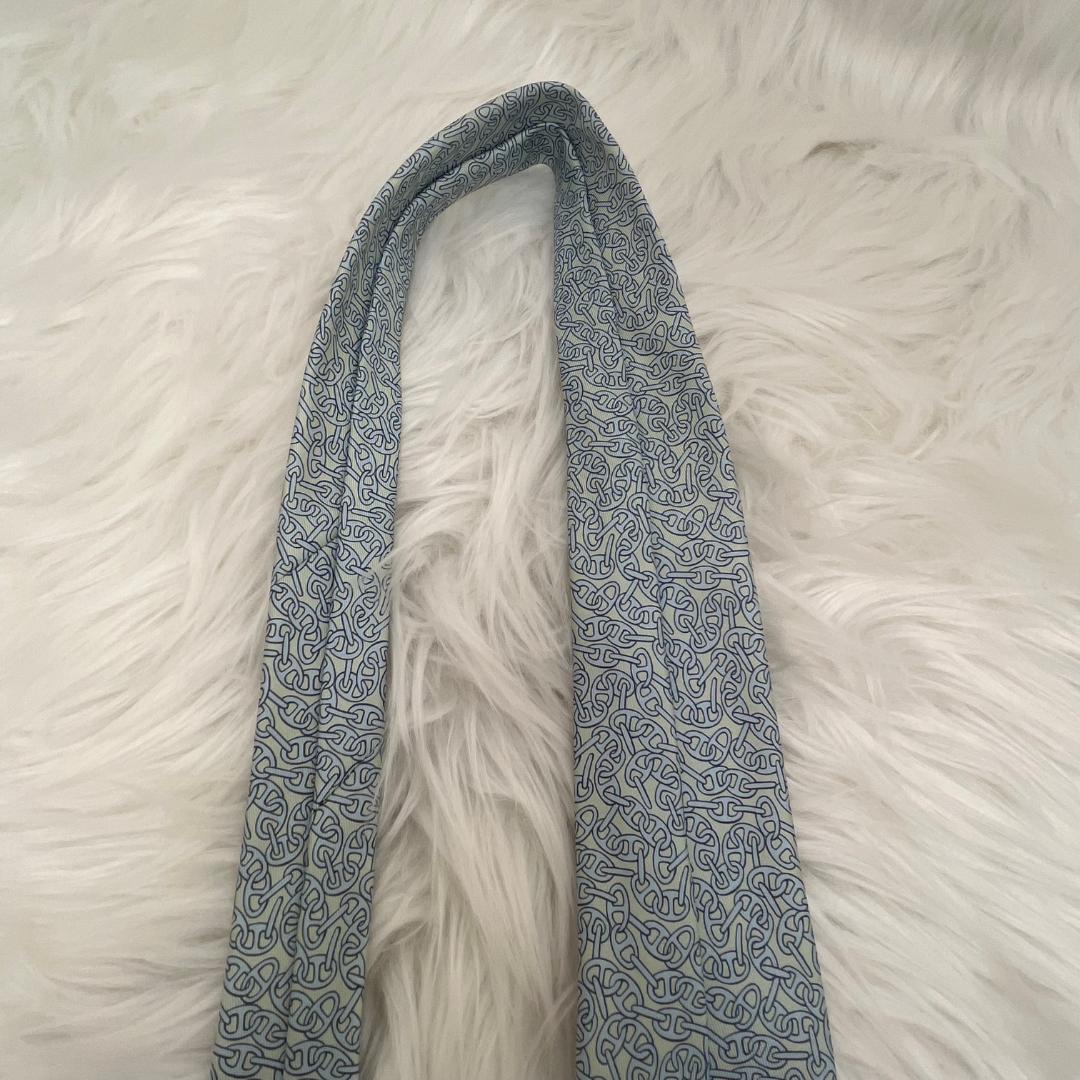 新品未使用品✨エルメス　HERMES ネクタイ　シルク100％　水色