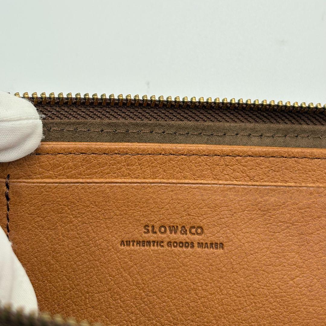 未使用級✨ SLOW&CO レザー L字ファスナー 長財布 ブラウン