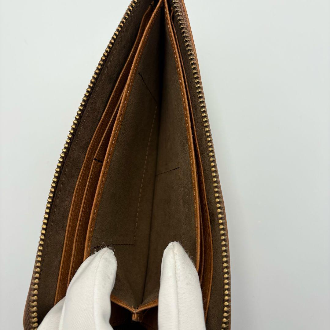 未使用級✨ SLOW&CO レザー L字ファスナー 長財布 ブラウン