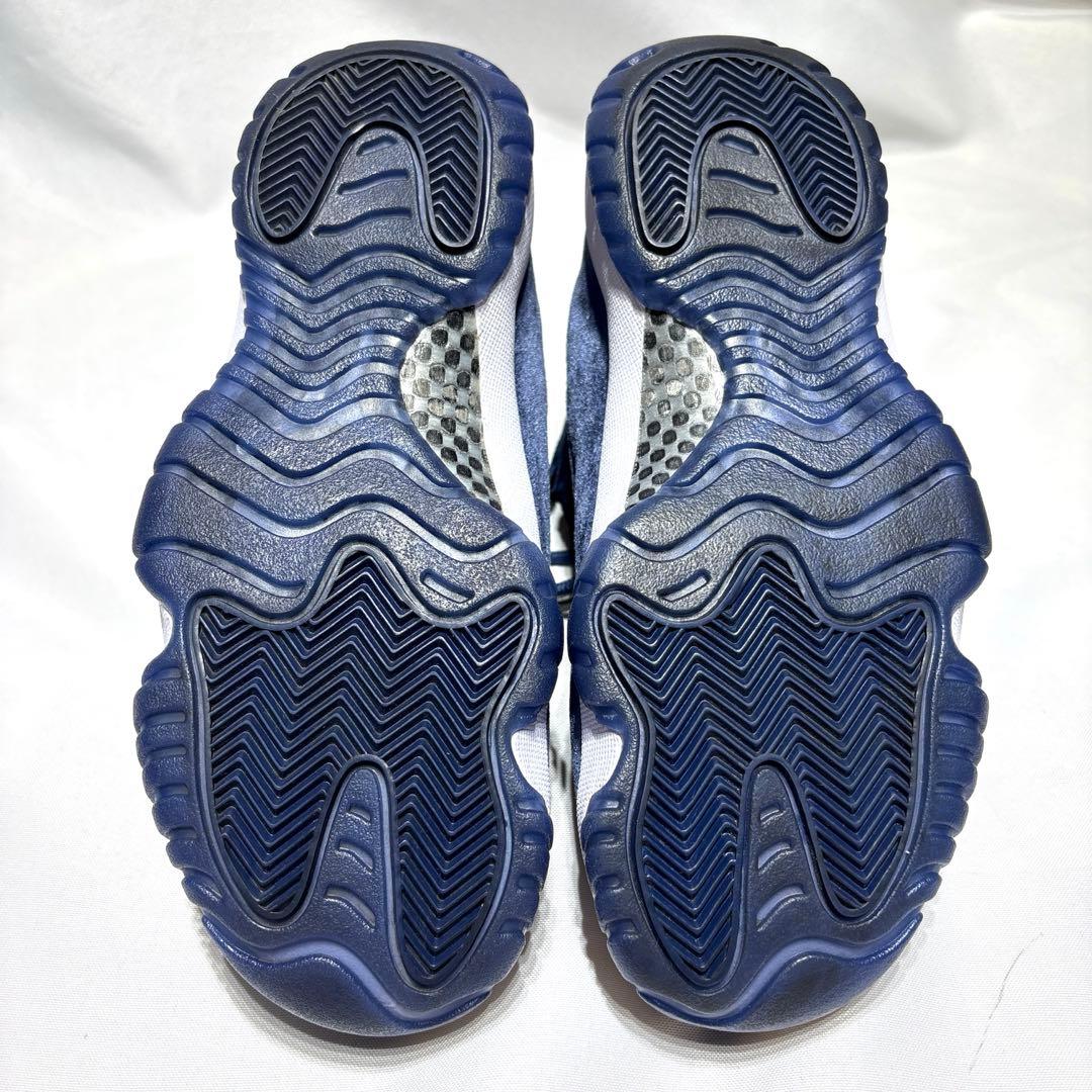 【美品】ナイキ エアジョーダン11 ミッドナイトネイビー ベルベット 25cm