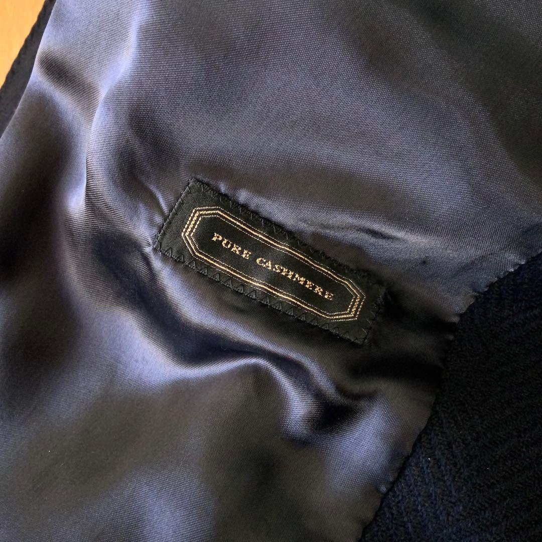 Belvestベルベスト カシミヤ100％ バルカラーコート ネイビー48 伊製