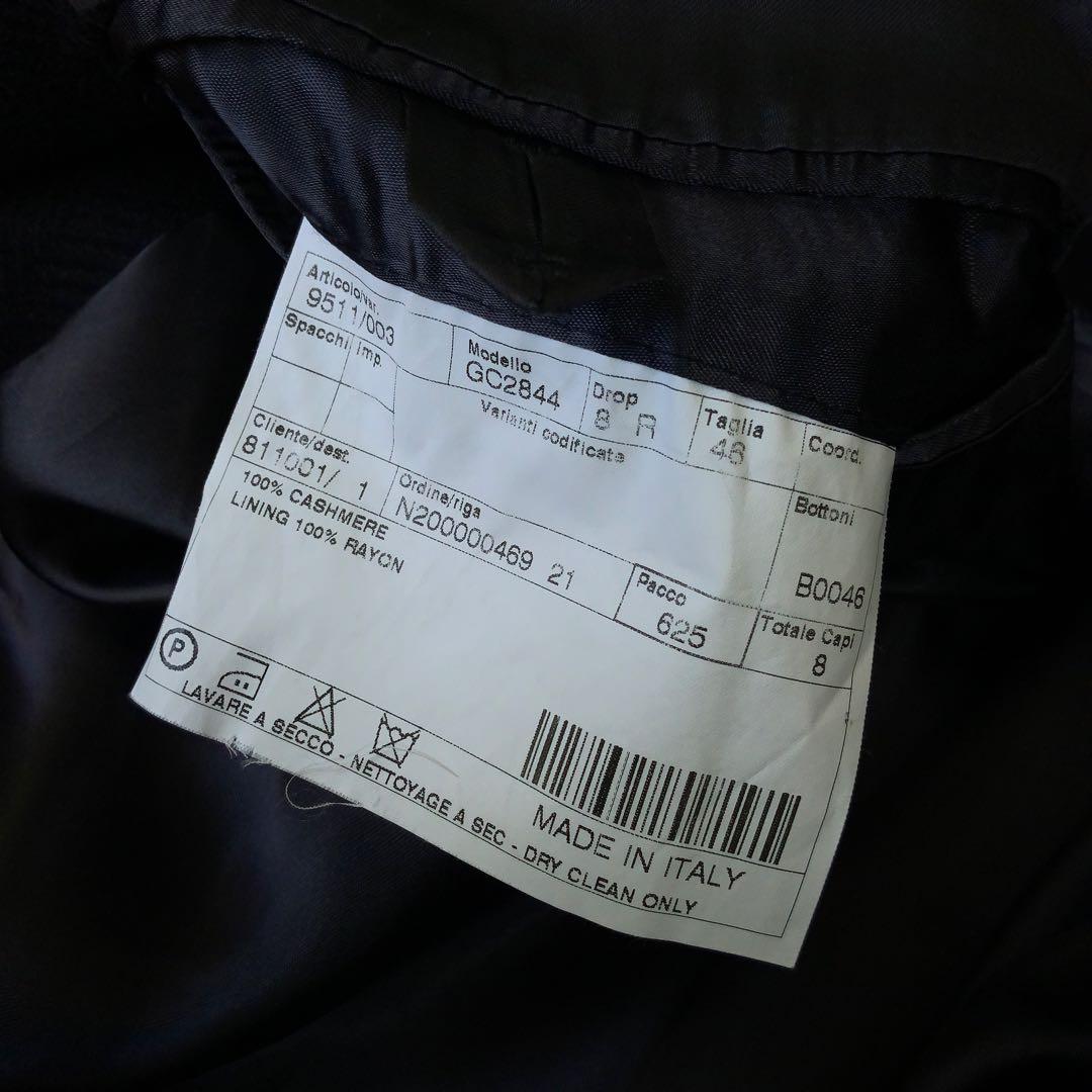 Belvestベルベスト カシミヤ100％ バルカラーコート ネイビー48 伊製