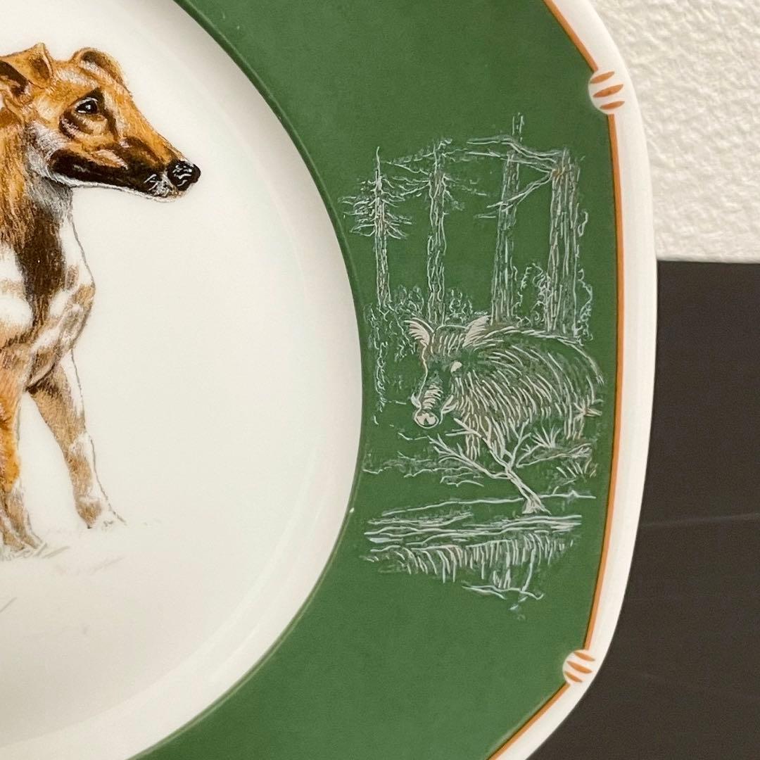 エルメスHERMES八角プレート 犬シリーズ ポインター フォックステリア 2枚
