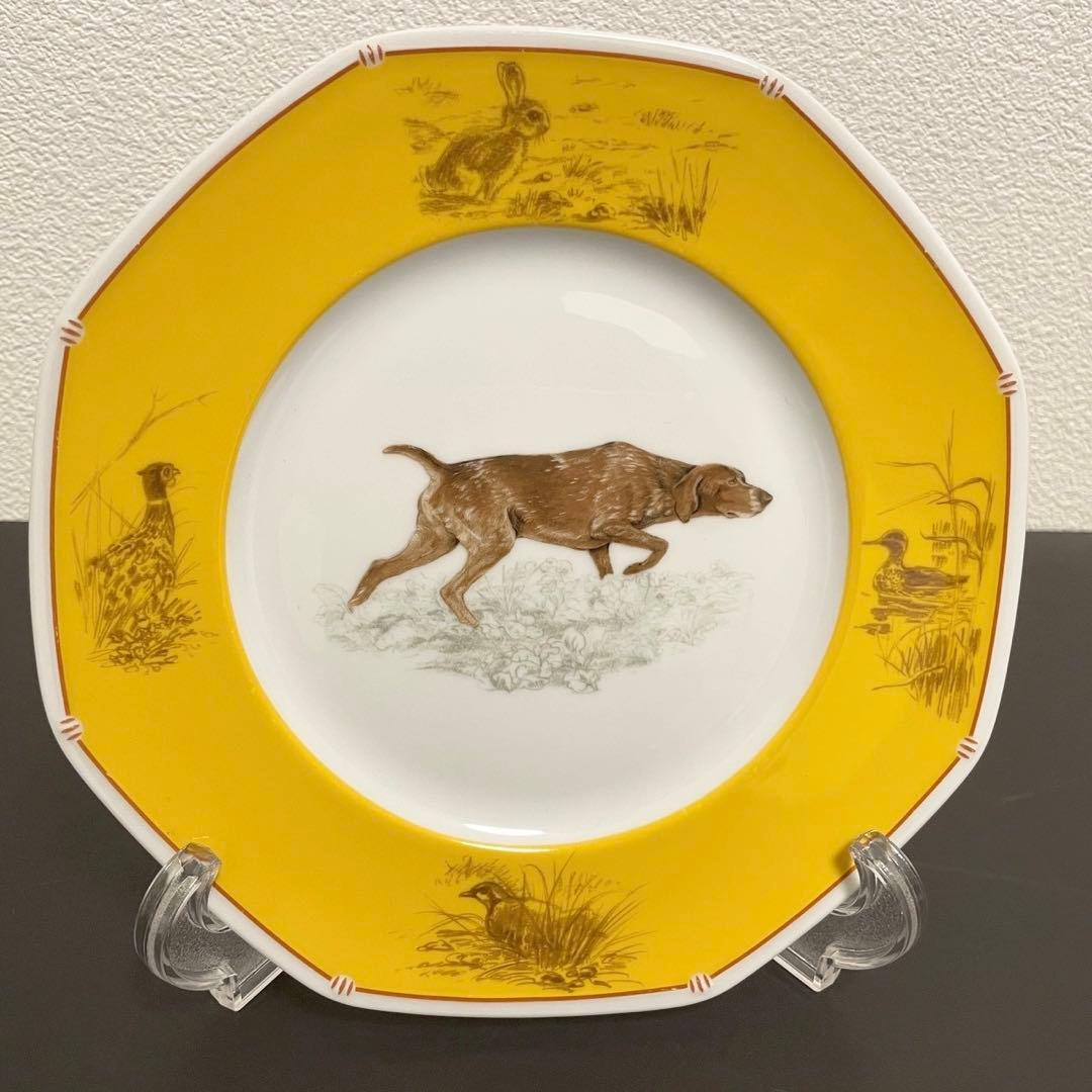 エルメスHERMES八角プレート 犬シリーズ ポインター フォックステリア 2枚