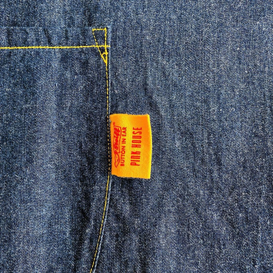 ピンクハウス テディベア 100周年記念　コラボエプロン　デニムエプロン