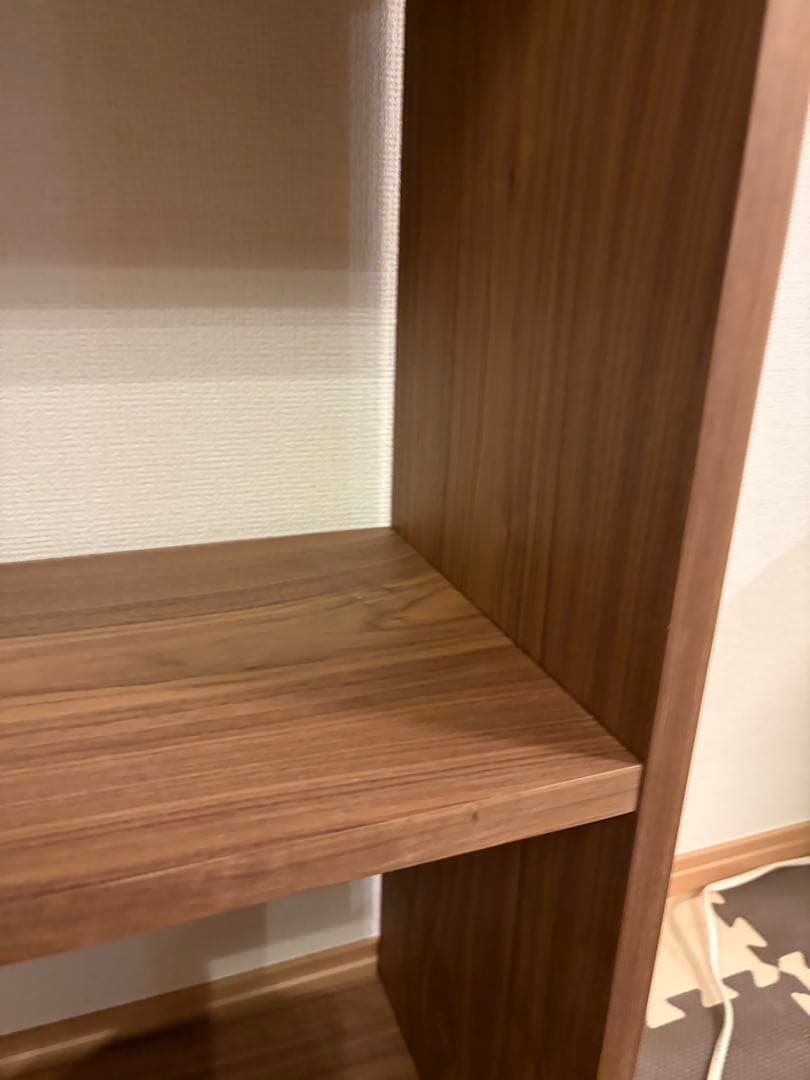 無印スタッキングシェルフ・ワイド・追加２段・ウォールナット材