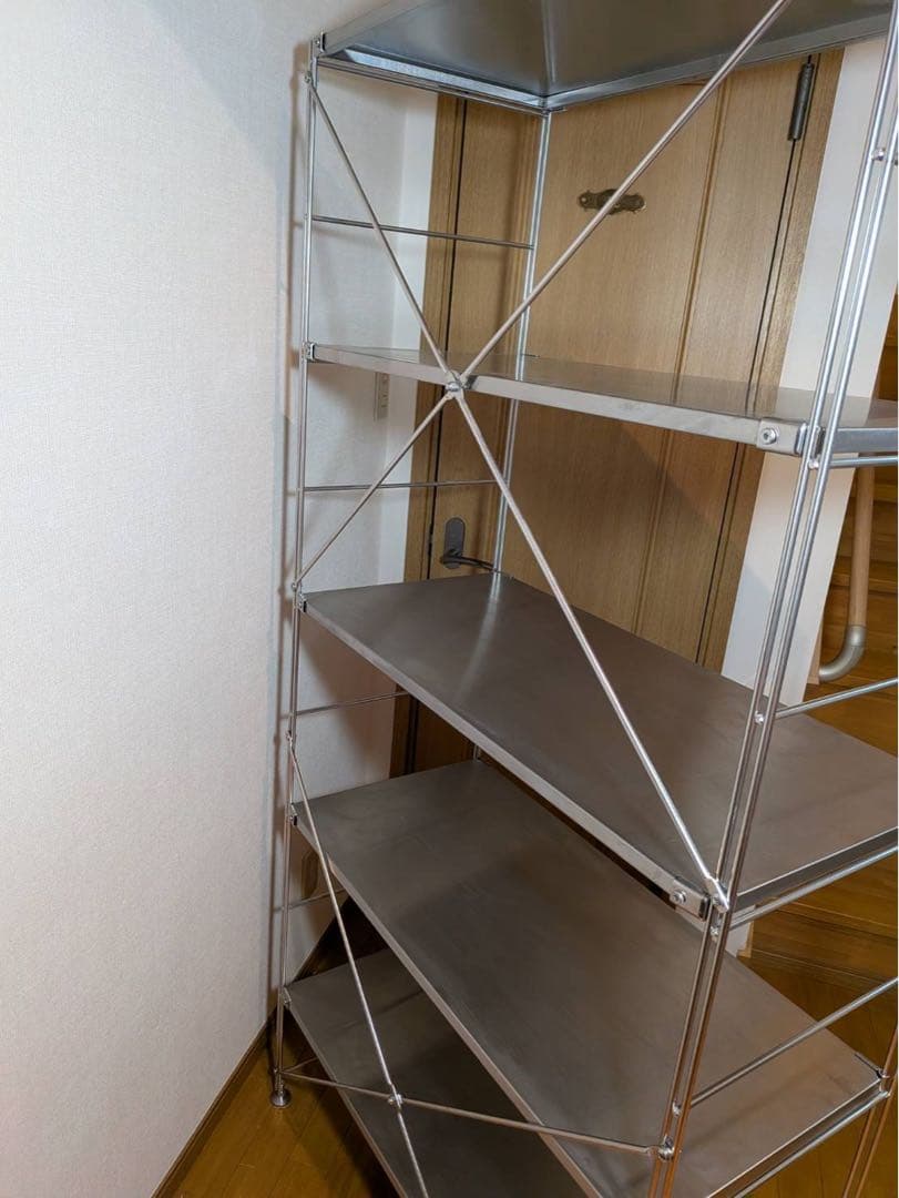 ■送料込■無印良品 ステンレスユニットシェルフ 棚 収納 アイアン家具