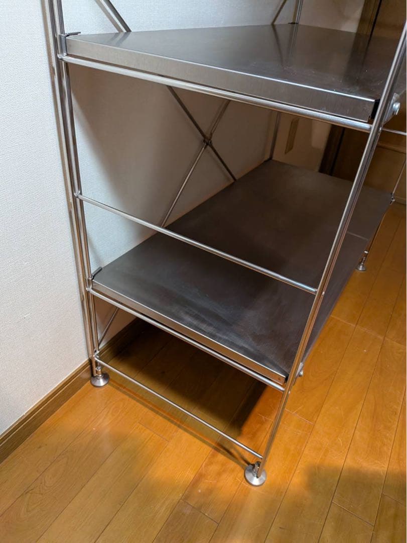 ■送料込■無印良品 ステンレスユニットシェルフ 棚 収納 アイアン家具