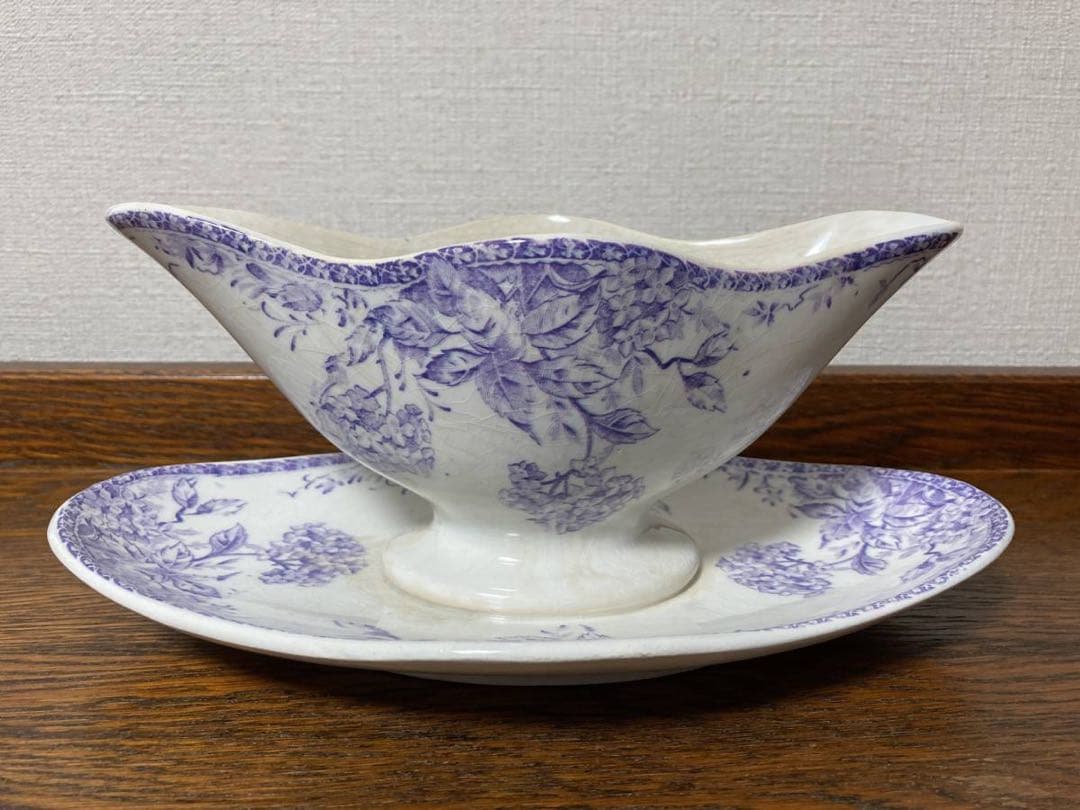 フランス雑貨☆アンティーク ジアンGien 紫陽花 ソーシエール