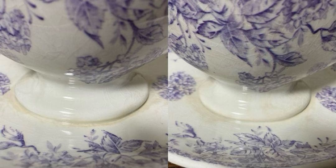 フランス雑貨☆アンティーク ジアンGien 紫陽花 ソーシエール