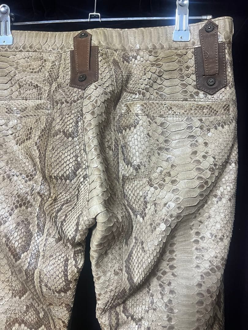 obelisk オベリスク　レザーパンツ　蛇革　ブーツカット　28inch