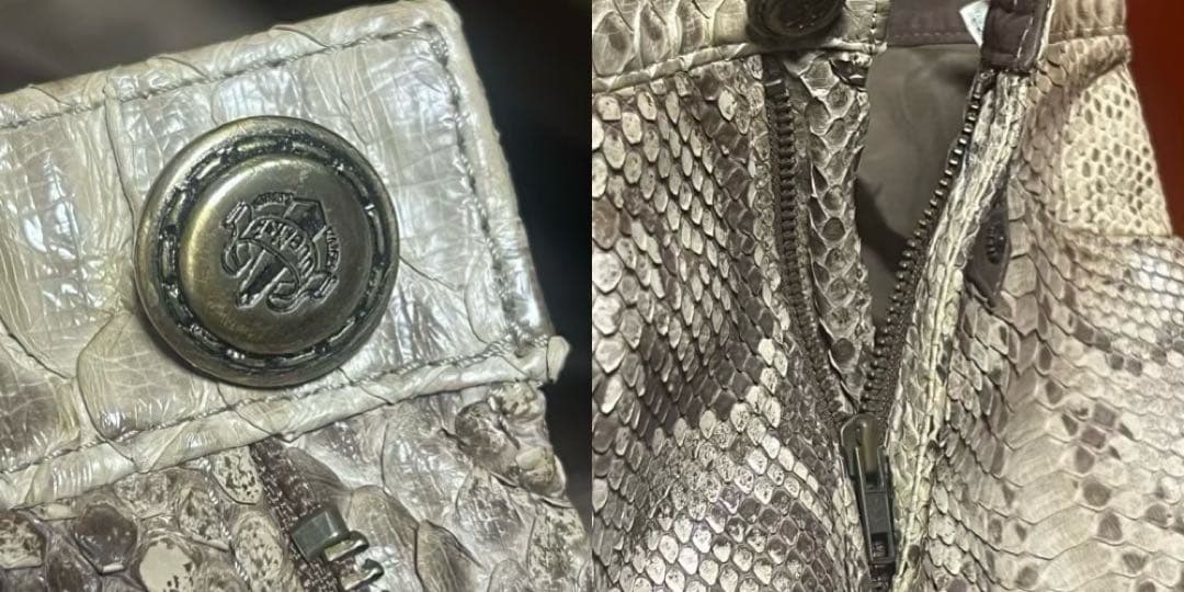 obelisk オベリスク　レザーパンツ　蛇革　ブーツカット　28inch