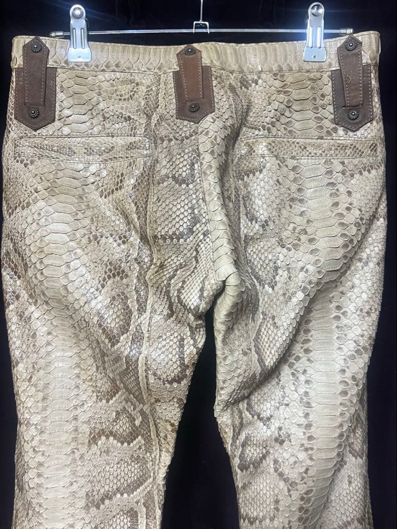 obelisk オベリスク　レザーパンツ　蛇革　ブーツカット　28inch