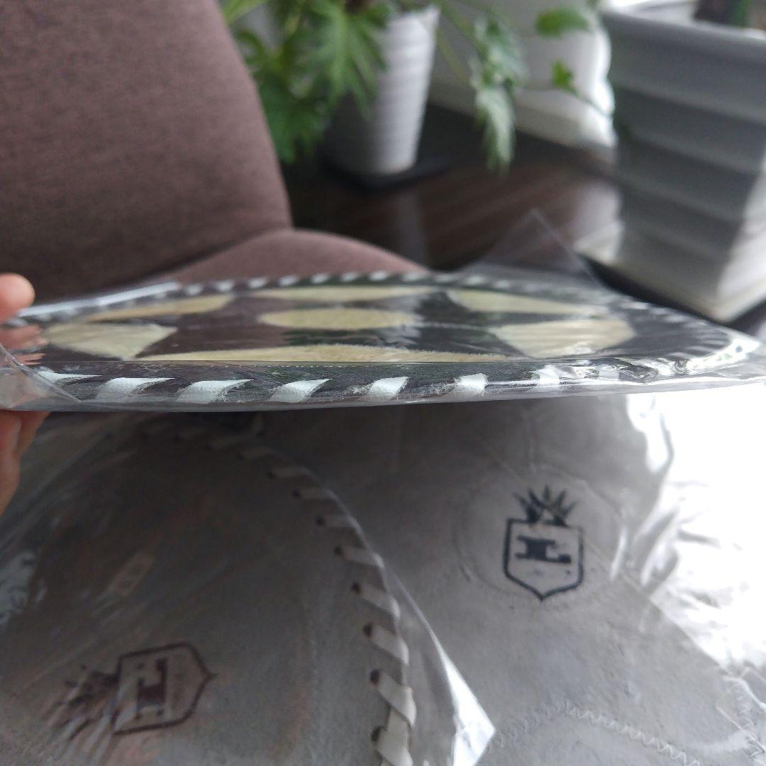 未開封！アメリカンヴィンテージハラコ 本革 ラウンド型マット 3枚 26cm