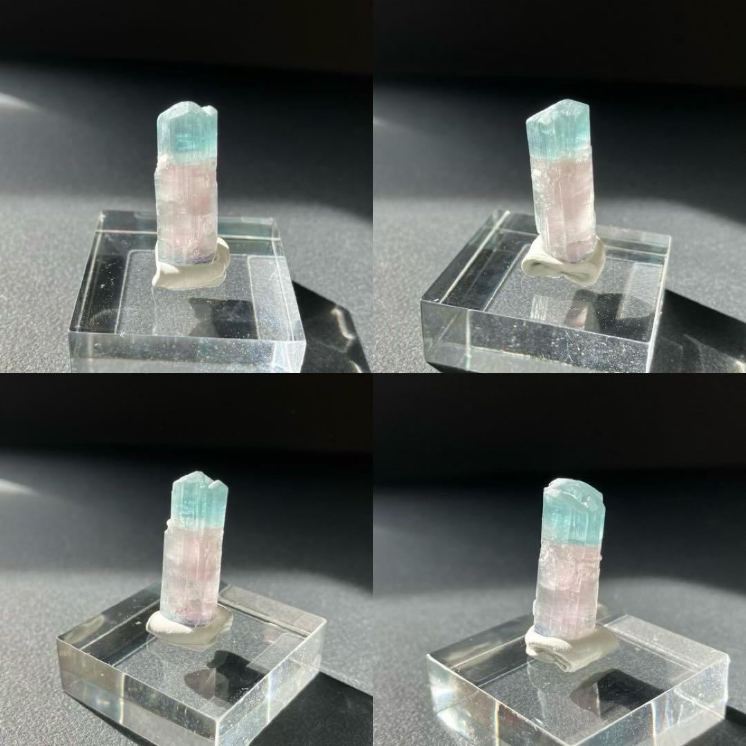 バイカラートルマリン　アフガニスタン　ブルーキャップ&ピンク　鉱物標本　原石