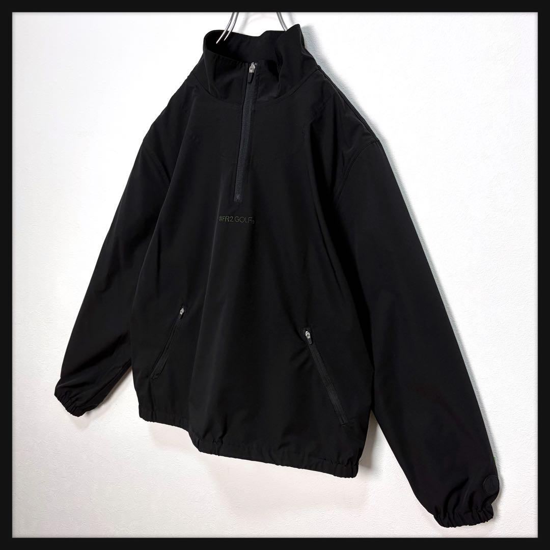 【新品同様】FR2 ゴルフ ハーフジップ ジャケット サークルロゴ 刺繍ロゴ