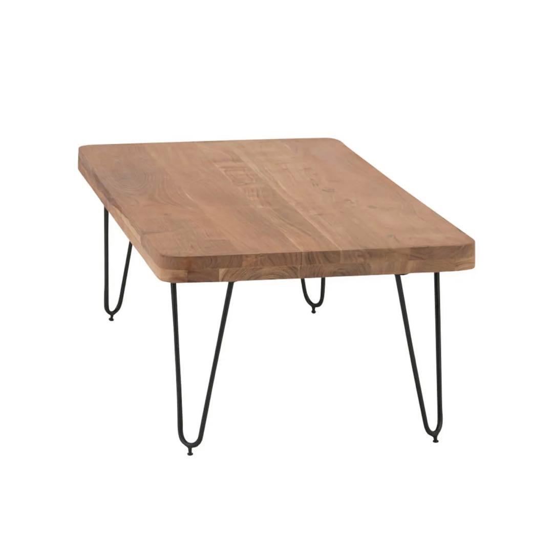 NOCE ノーチェ アカシア天然木無垢 アイアン ローテーブル コーヒーテーブル