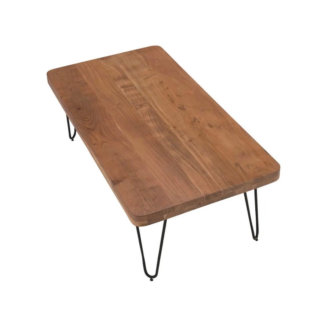 NOCE ノーチェ アカシア天然木無垢 アイアン ローテーブル コーヒーテーブル