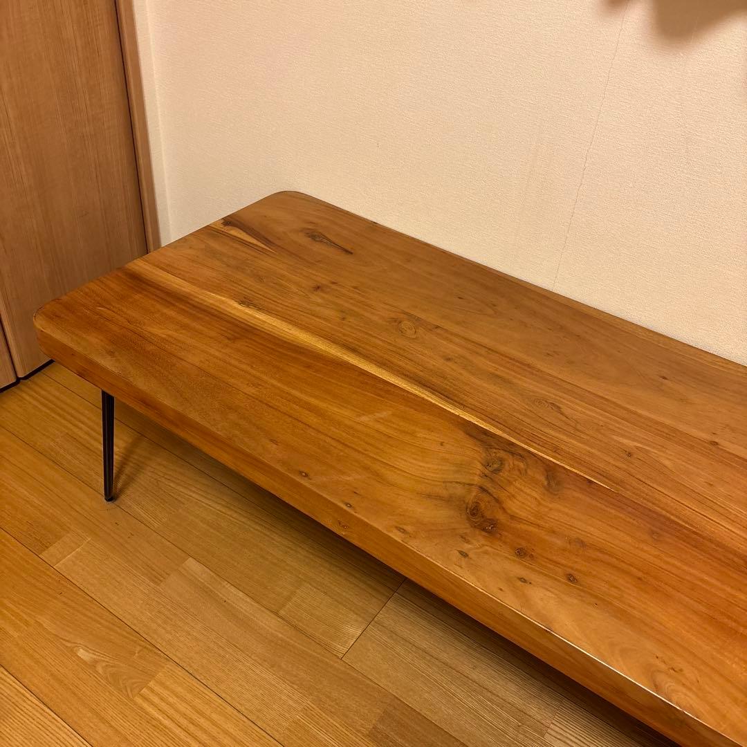 NOCE ノーチェ アカシア天然木無垢 アイアン ローテーブル コーヒーテーブル