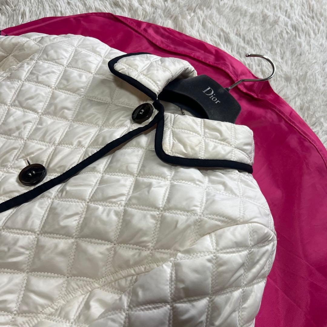 【良品】kate spade ダウンコート ホワイト S 2way キルティング