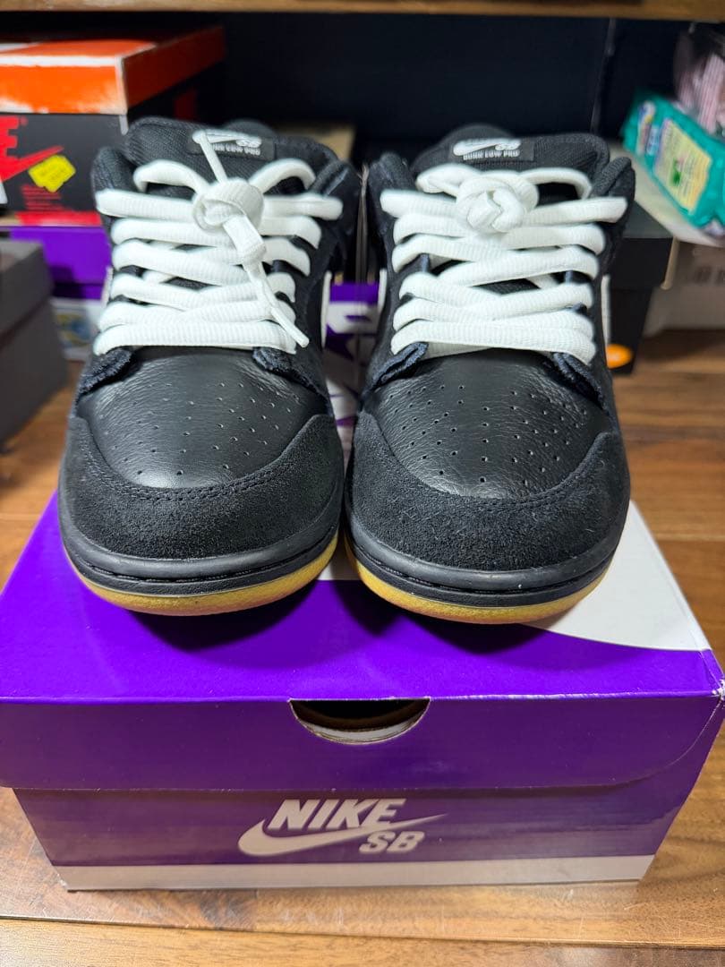 靴 Nike SB Dunk Low Pro \"Black/White\"