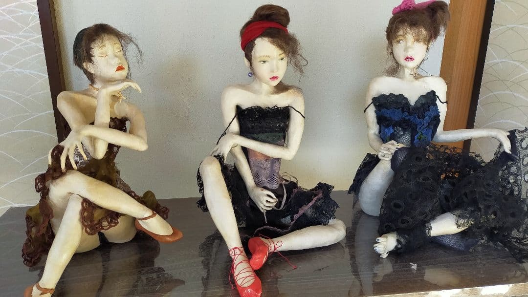 ②創作人形　引き取り限定　ダンサー3体