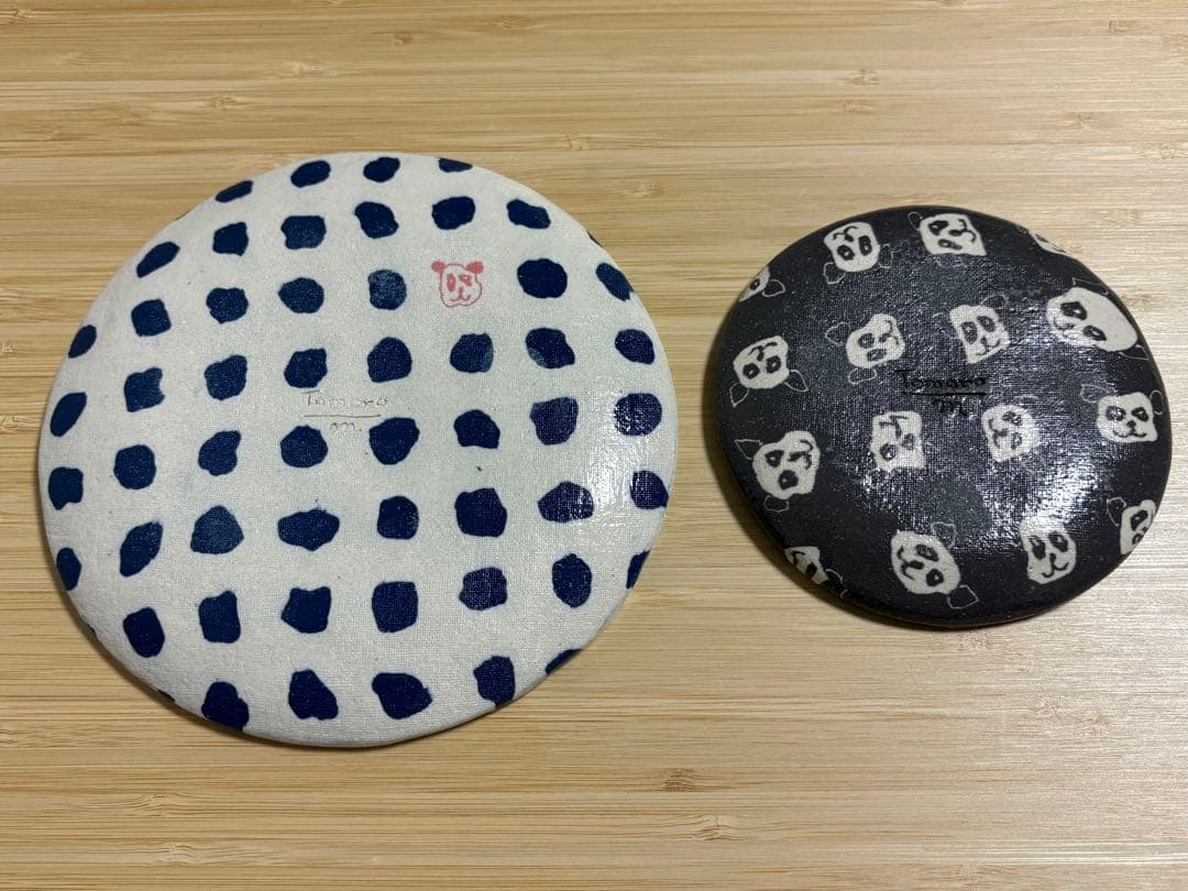 【週末限定お値下げ中】 水野智路さん　練り込みパンダ　お皿2枚セット