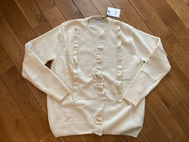 メ*】様 試着のみ美品【ラウラLaula フリルカーディガン】ホワイト