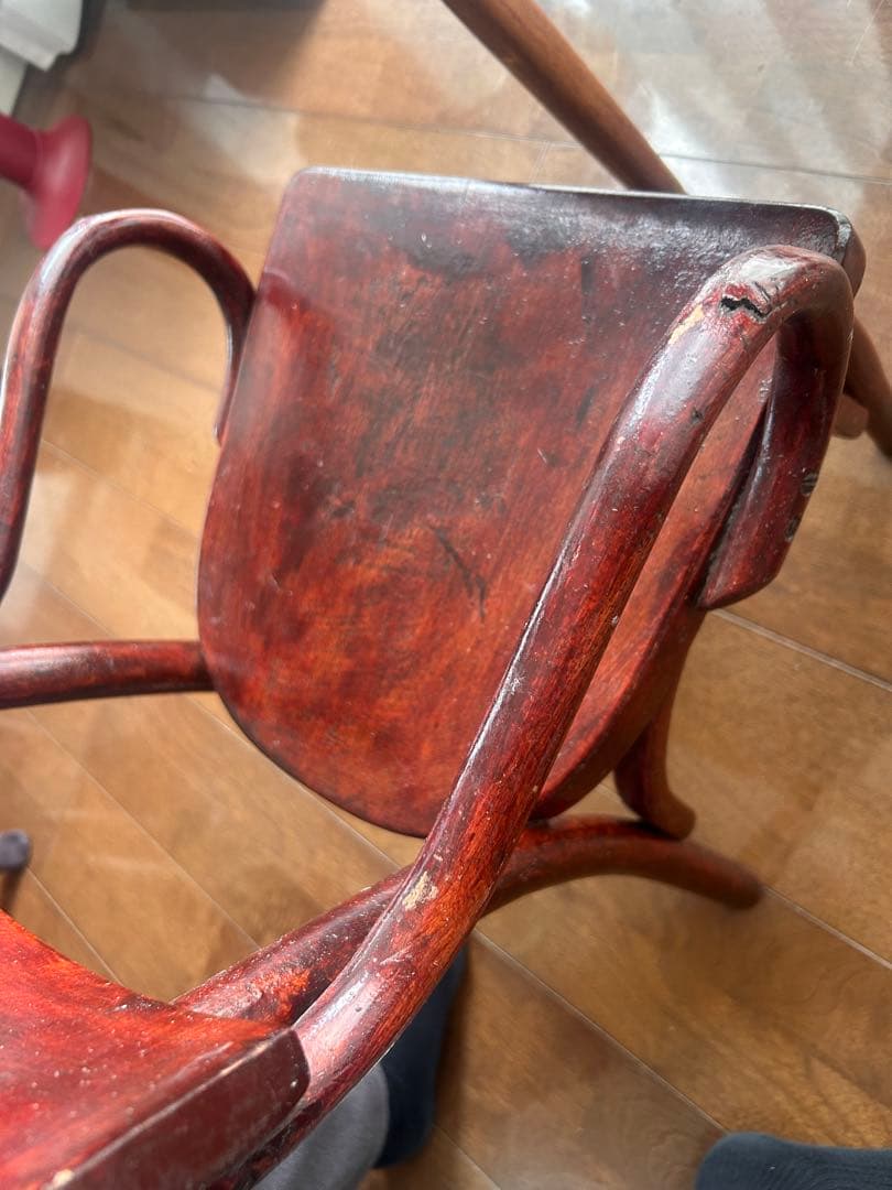 木製アンティークデスクと椅子のセット