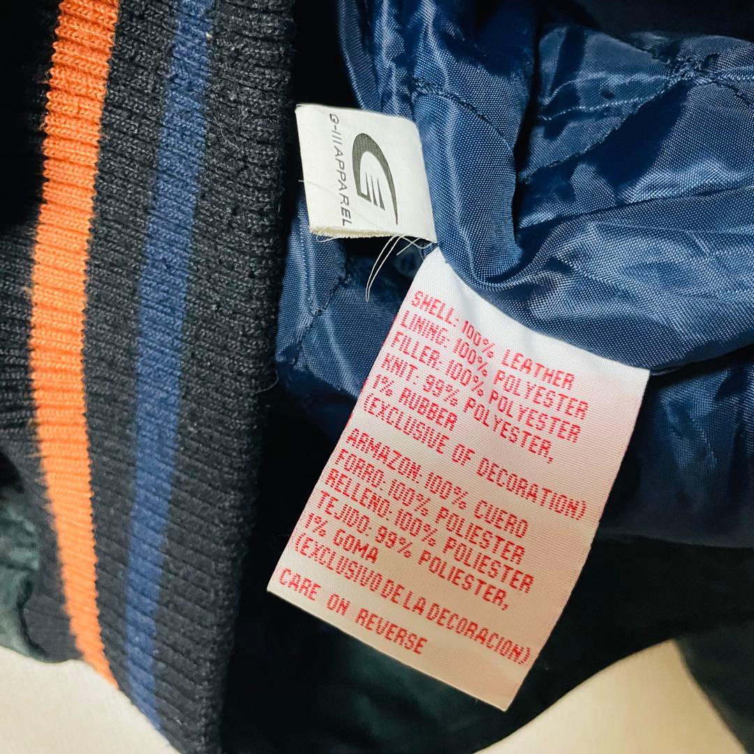 NFL シカゴブベアーズ　フットボール　ブラックレザー　ジャケット　メンズ　M