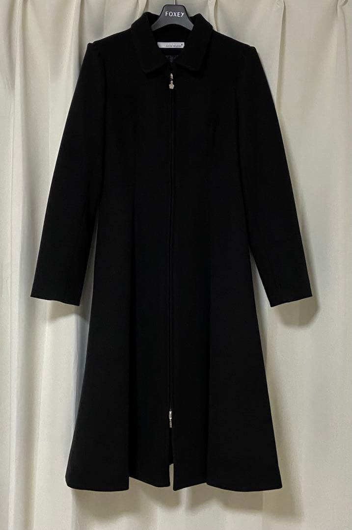 jolie mignonパネルライン襟付きジップアップコート