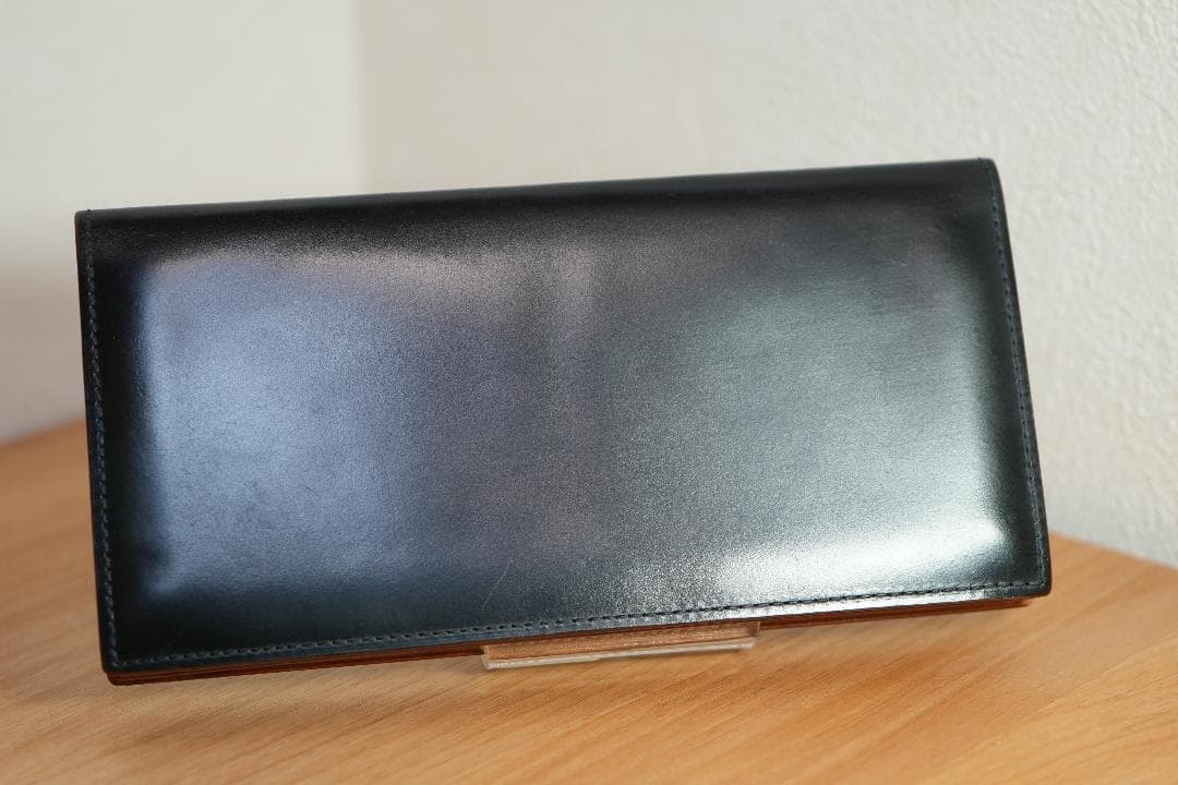 コードバン　札入れ　長財布　GANZO（ガンゾ）ブラック　通しマチ　57878