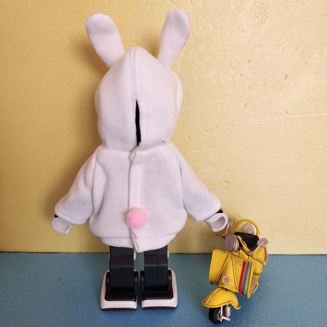 ロボホン　裏起毛うさぎさんパーカー２枚、二人用ポーチ