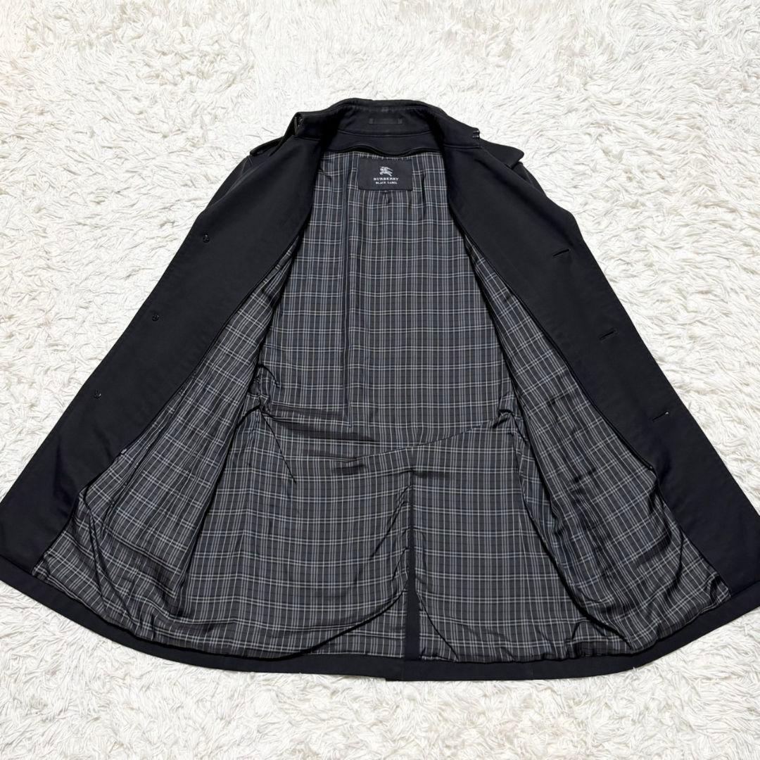 美品 バーバリー ブラックレーベル トレンチコート シングル ライナー付き