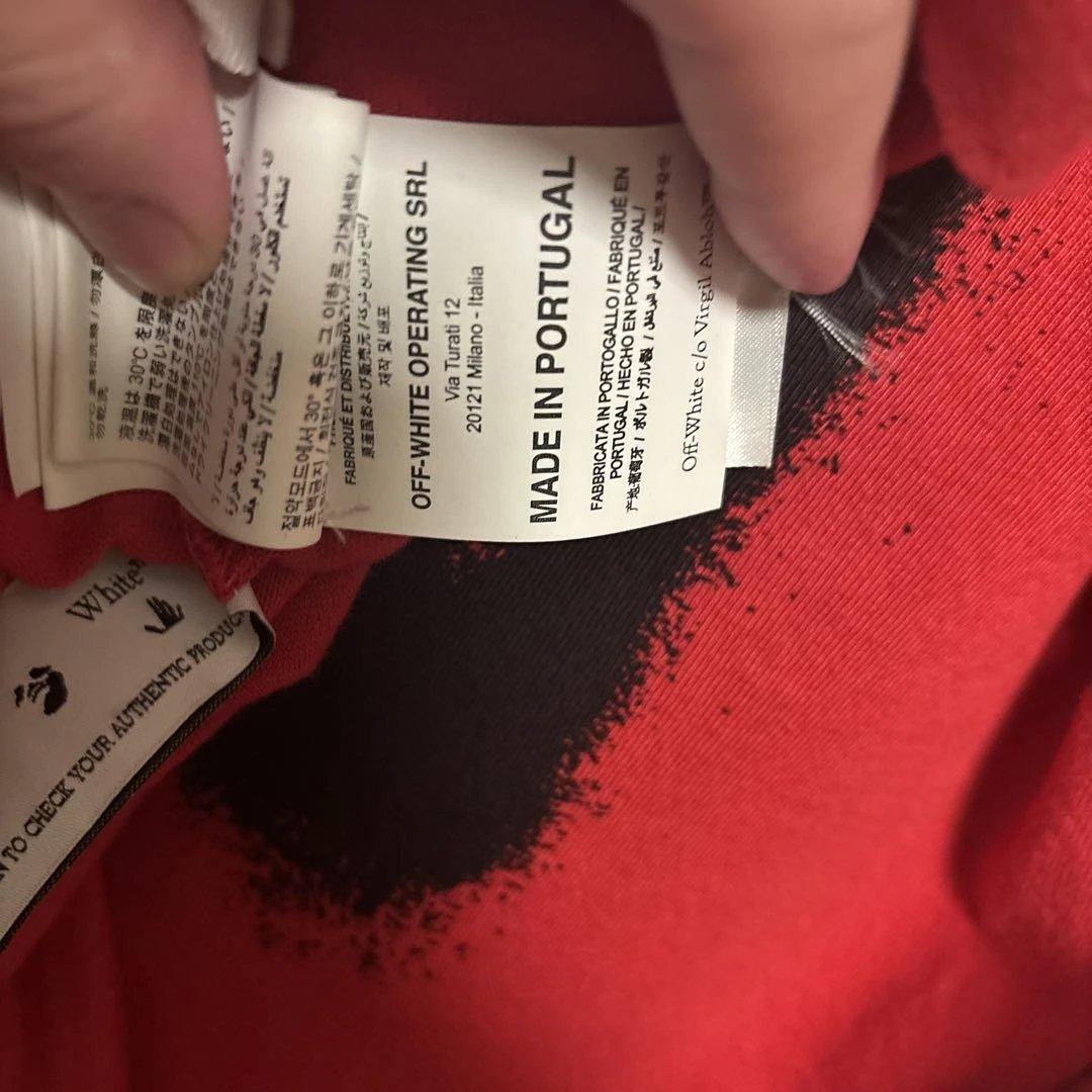 Off-White レッド 長袖カットソー