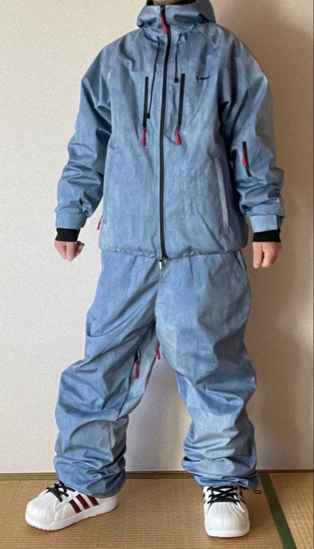 室内試着のみ　デニムプリント　セットアップ　上下セット　Mサイズ